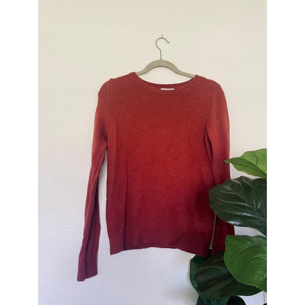 Women's Burnt Rust Orange Loft Pull Over Sweater Size S